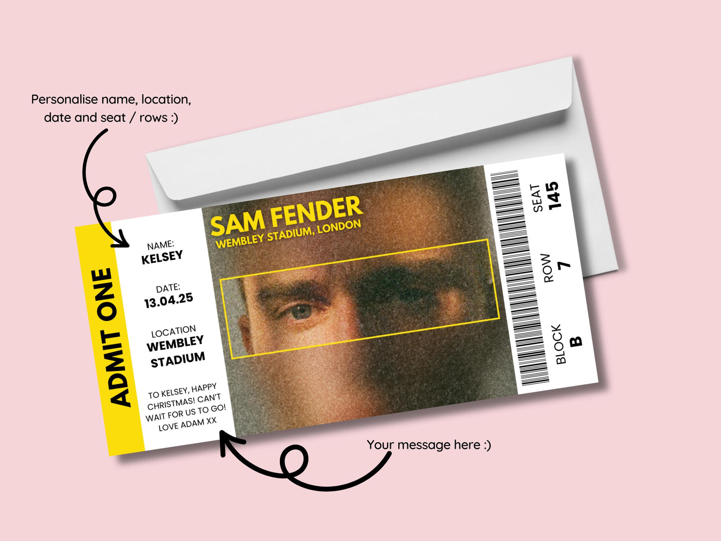 Sam Fender Physical Concert Ticket