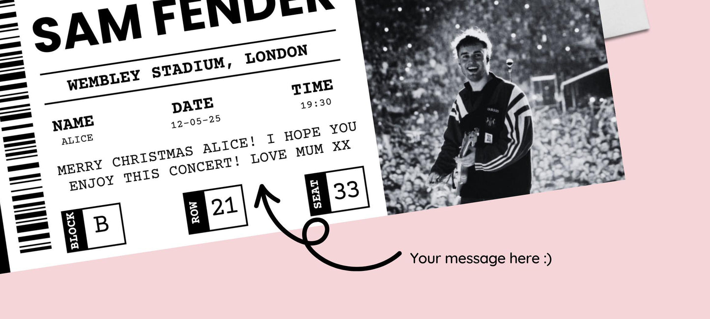 Sam Fender Physical Concert Ticket