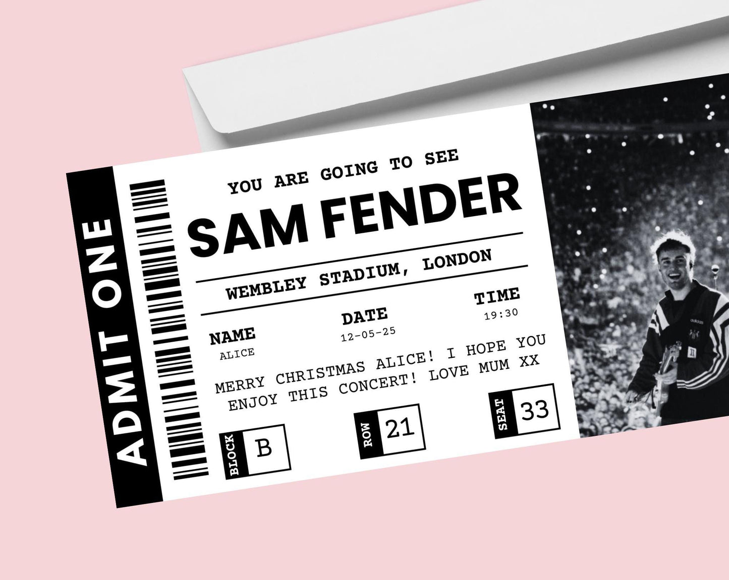 Sam Fender Physical Concert Ticket