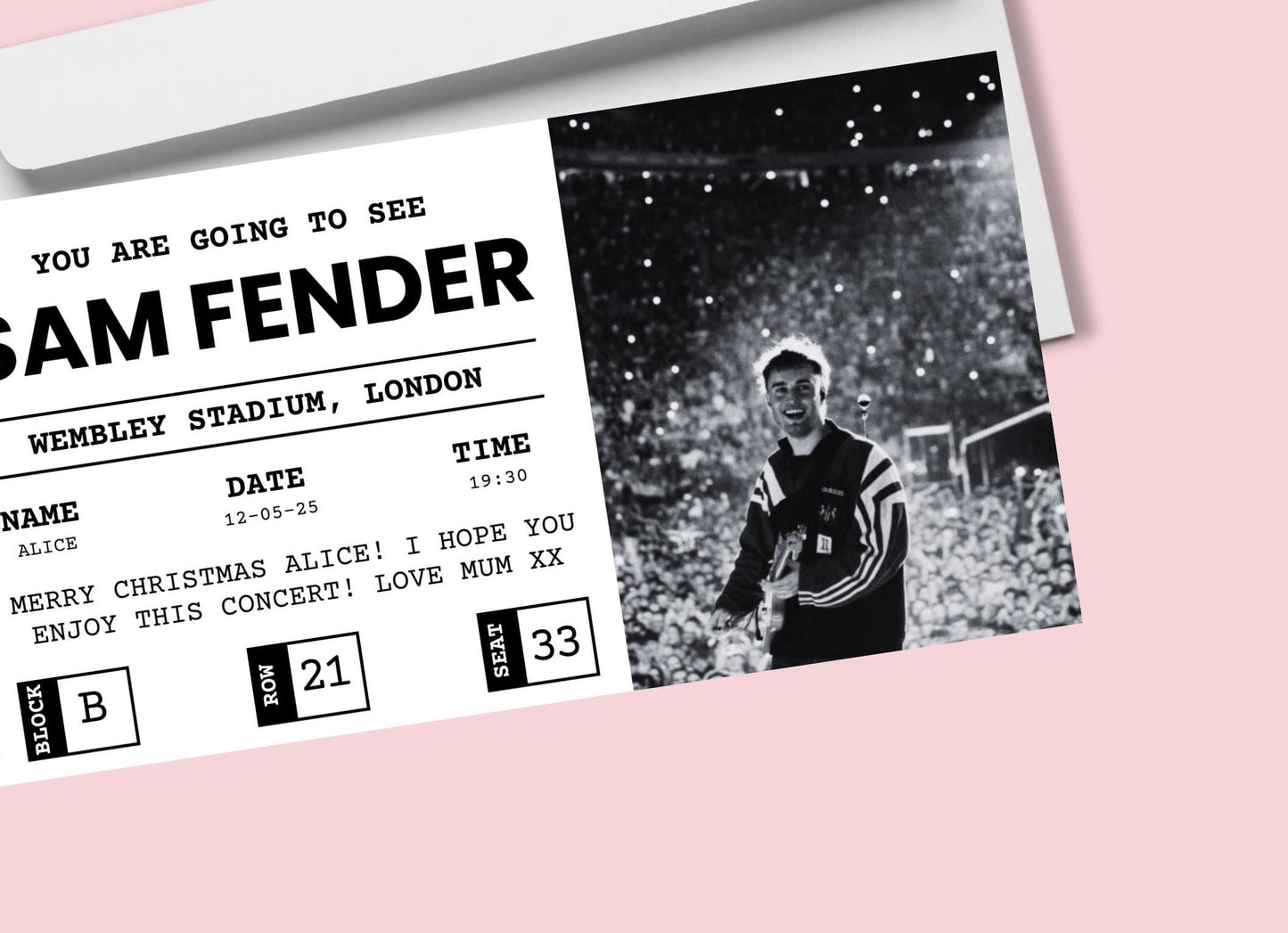 Sam Fender Physical Concert Ticket