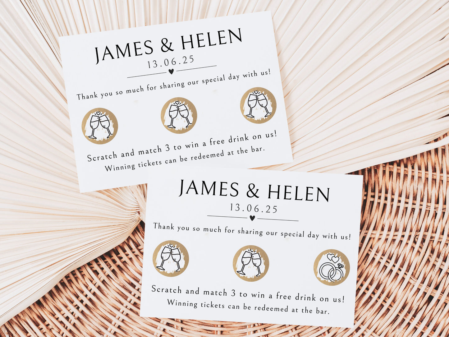 Wedding Scratch Card Favour - Helen