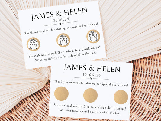 Wedding Scratch Card Favour - Helen