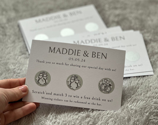 Wedding Scratch Card Favour - Maddie